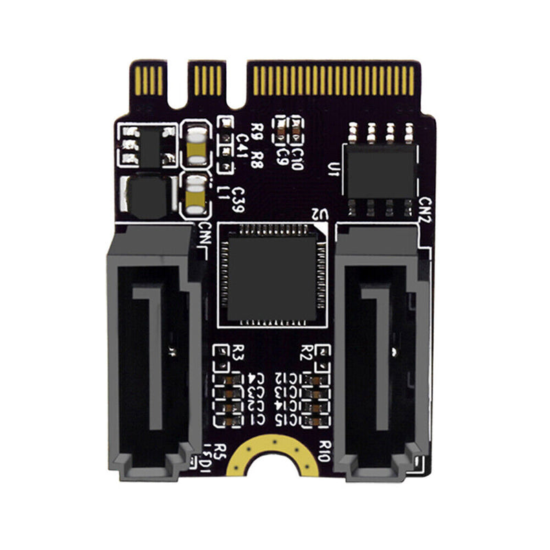 Converter Adapter Cards SSD M.2 A/E Key NGFF to 2 Ports SATA3.0 Expansion Card