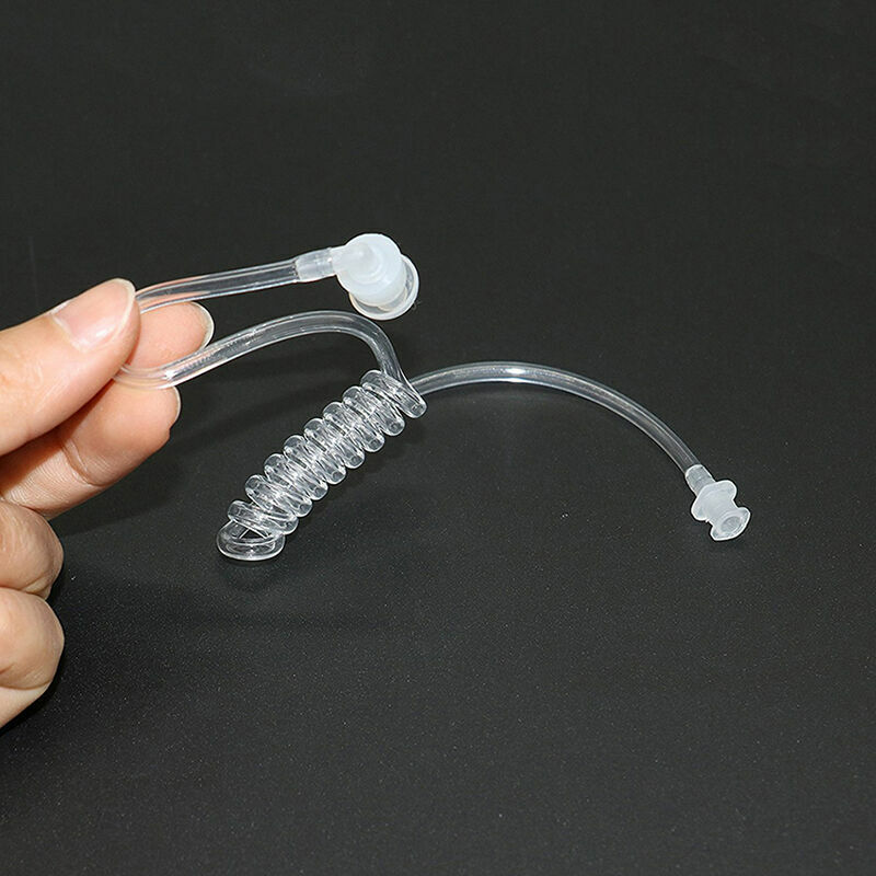 Surveillance Security Coiled Acoustic Tube Ear Tip He For Earphone U3O0 S0J2