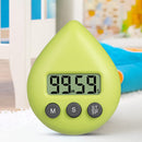 Water Drop Electronic Countdown LCD Digital Timer Alarm Clock (Retro Green)