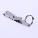 38*7*1mm 301 EDC Bag Suspension Stainless Steel Clip with Keychain Carabin