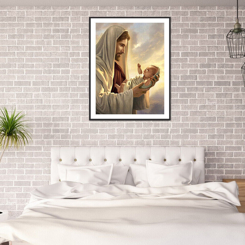 5D DIY Nativity Full Round Drill Mosaic Picture Wall Diamond Painting Kit Crafts