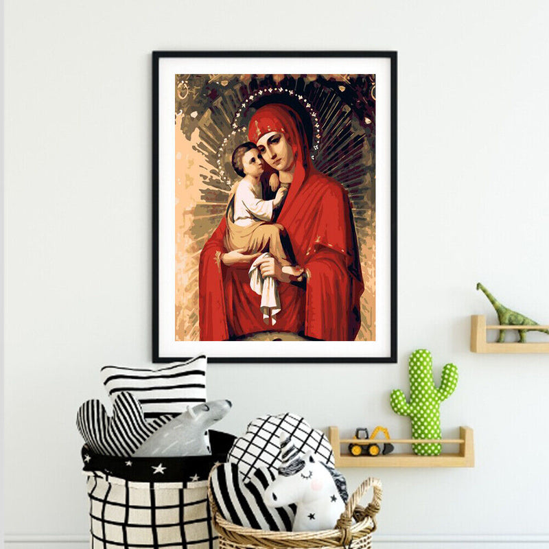 Virgin and Child 40x50cm Oil Paint By Numbers Picture DIY Painting