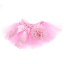 2pcs/set Baby Girls Flower Hairband Bowknot Tutu Skirt Photo Props (0-1M)