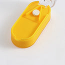 Portable Rectangular Tablet Cutter Box Pill Dispenser Storage Case (Yellow)