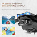 YLR/C S89 4K HD Dual Camera 2.4GHz Foldable RC Drone with 3 Battery (Black)