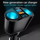 2in1 LED 2 Way Car Cigarette Lighter Socket Splitter Dual USB Charger Adapter