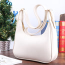 Simple Female Crescent Shape Crossbody Shoulder Bag Pure Color Messenger Handbag