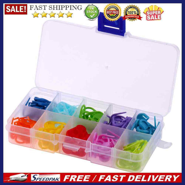 120pcs/Box 10 Colors Knitting Accessories Crochet Locking Stitch Markers