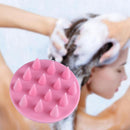Silicone Shower Hair Washing Comb Brush Head Scalp Massage Brush (Pink) Newly
