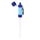 Drinking Water Filter Tools Hiking Survival Water Purifier w/ Straw (Blue) Newly