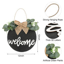 Vertical Farmhouse Decorations Welcome Sign Hanging Door Sign Porch Wreaths