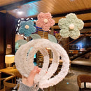 Hoops Hair Ornament Lovely Hair Accessories Headbands Flower Lamb Wool Cute