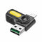2 in 1 USB OTG Card Reader Micro USB OTG TF SD Card Reader Adapter (Yellow)