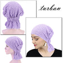 Cotton Turban Caps Elastic Muslim Headscarf for Adults Women Warp Head Scarve