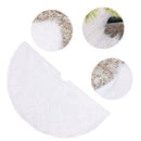 Christmas Tree Skirt White Long Plush Tree Carpet for Living Room Bedroom Garden