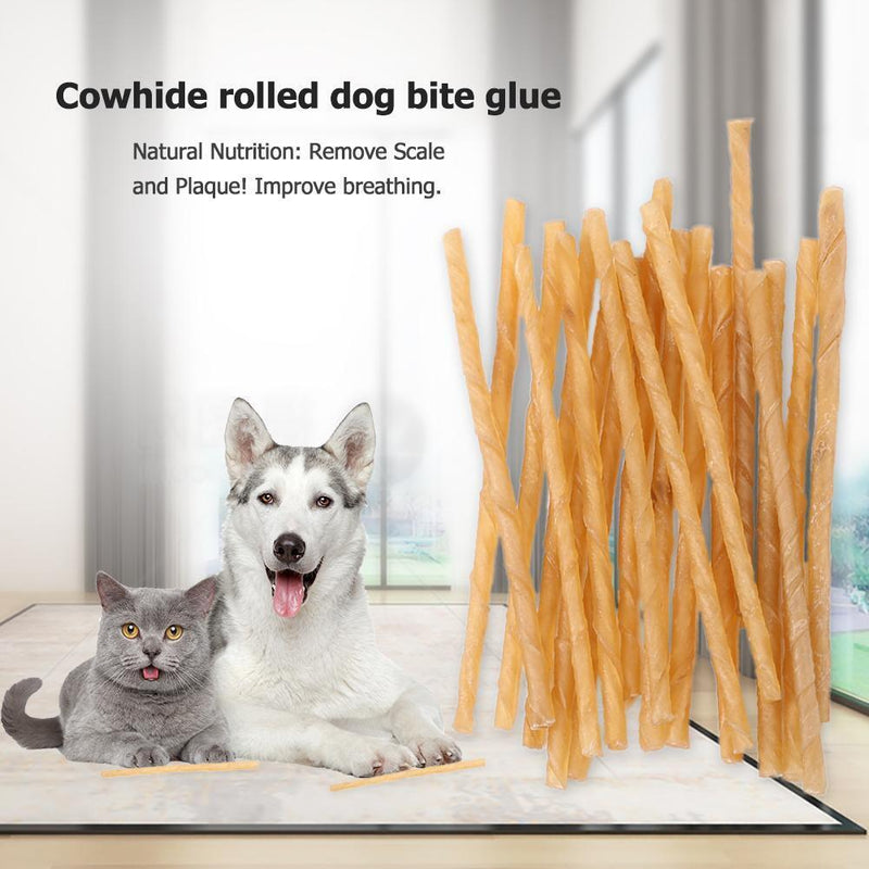 20pcs Dog Molar Chew Sticks Puppy Cowhide Safety Pets Cleaning Teeth Toys Newly