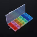 Plastic 21 Slots Portable Jewelry Storage Box Detachable Craft Organizer