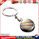 Solar System Metal Pendant Galaxy Earth Mars Glass Moon Keychain (Jupiter) Newly