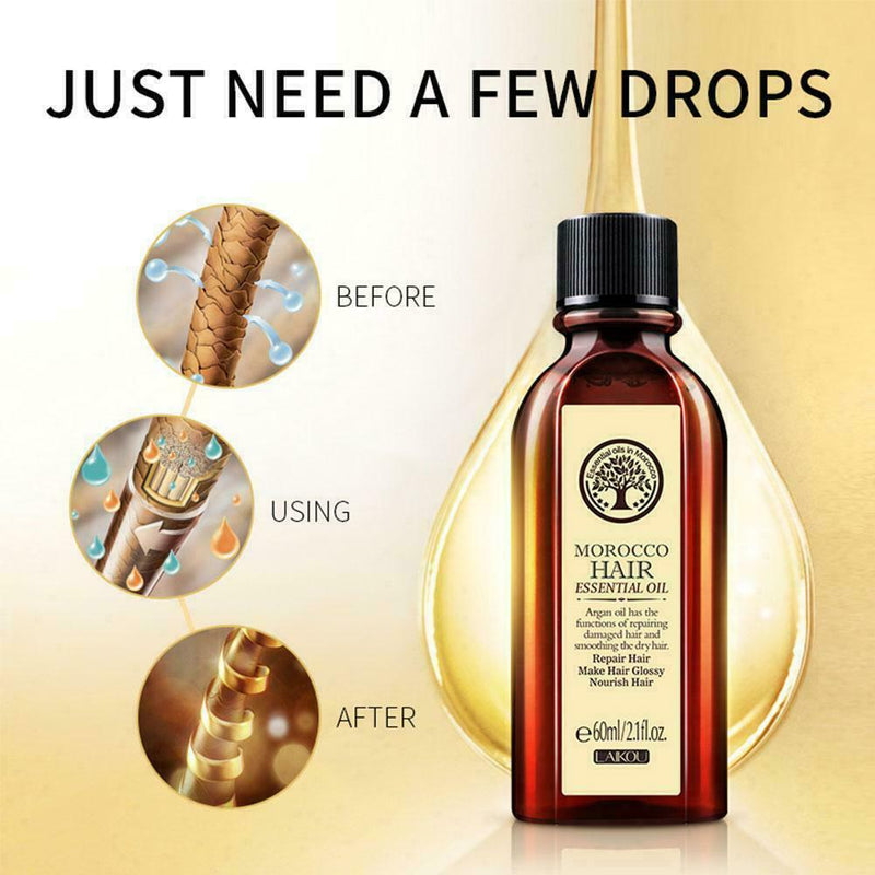 Moroccan Hair Salon Perfect First Essential Pure Argan Treatment Oil G6V0 H0R8