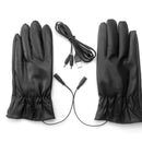 Electric Heating Glove PU Leather Winter Heated Gloves Men Women for Cycling Ski