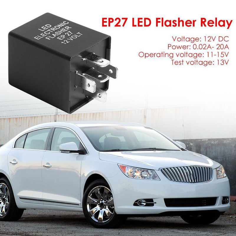 5-Pin EP27 FL27 LED Turn Signal Flasher Relay Decoder Fix Hyper Flash 12V 150