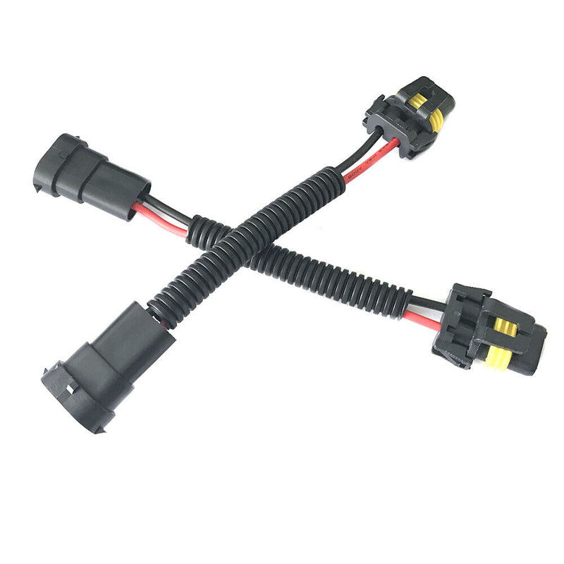 2pcs 9005 9006 Female to H11 Male Wiring Harness Adapter Socket for Headlight
