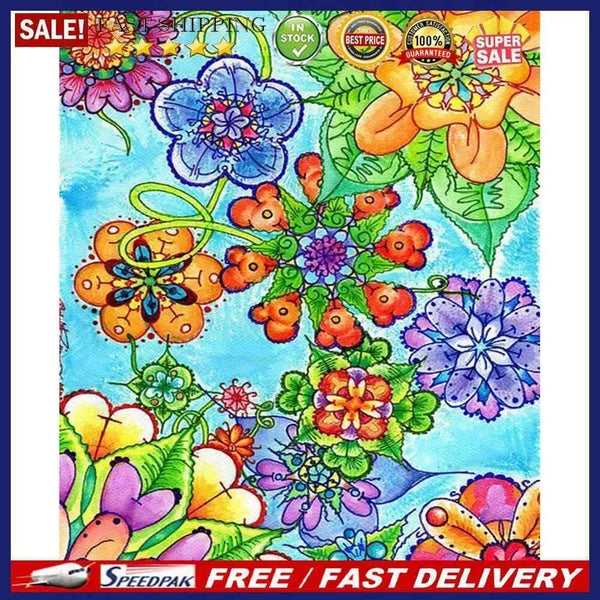 Colorful Flower Oil Paint By Numbers Kit DIY Acrylic Painting on Canvas Crafts
