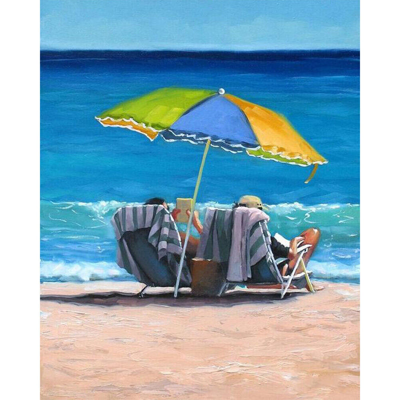 Beach Lounger Oil Paint By Numbers Kit DIY Home Decoration Gift Wall Art Picture