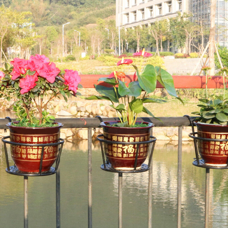 Garden Balcony Flower Stand Flower Basketball Holder Flowerpot for Wall Decoration