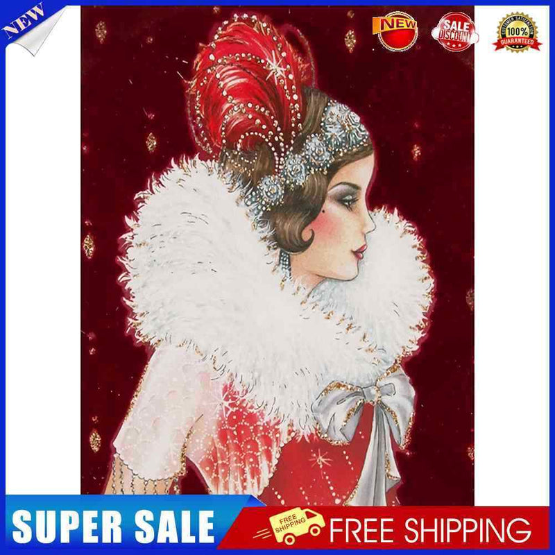 #A Lady 5D DIY Square Diamond Diamond Painting Mosaic Beadwork Decor (IH770)