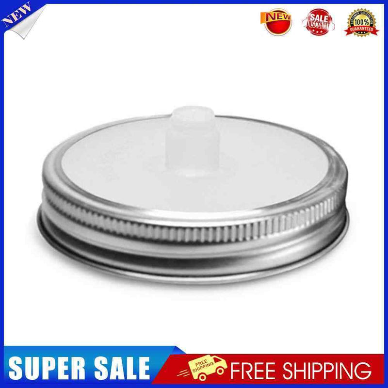5pcs Wide Mouth Mason Jar Lids Silicone Seal Cover Pickles Cap(White)