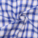 Embroidered Plaid Cotton Apron Kitchen Dining-room Clothes Apron(Blue)-1744