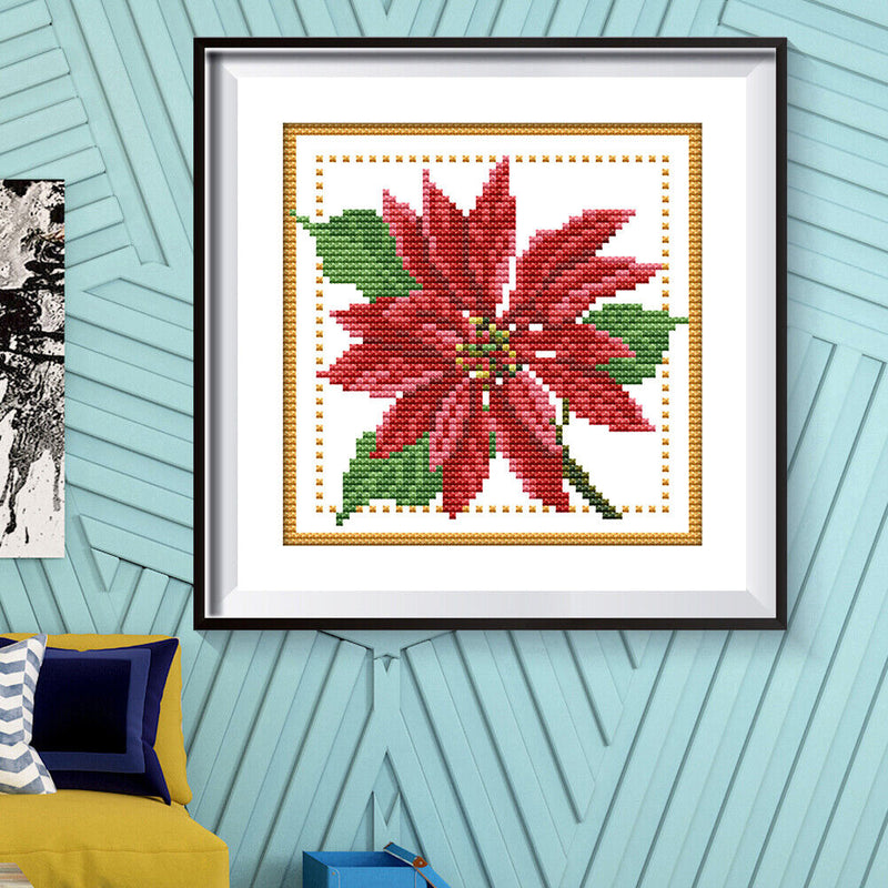 Partial Cross Stitch Kit December 14CT Counted DIY Needlework Decor (H434)