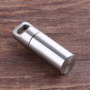 Mini Stainless Steel Waterproof Outdoor Survival EDC Capsule Bottle Pill Bottle