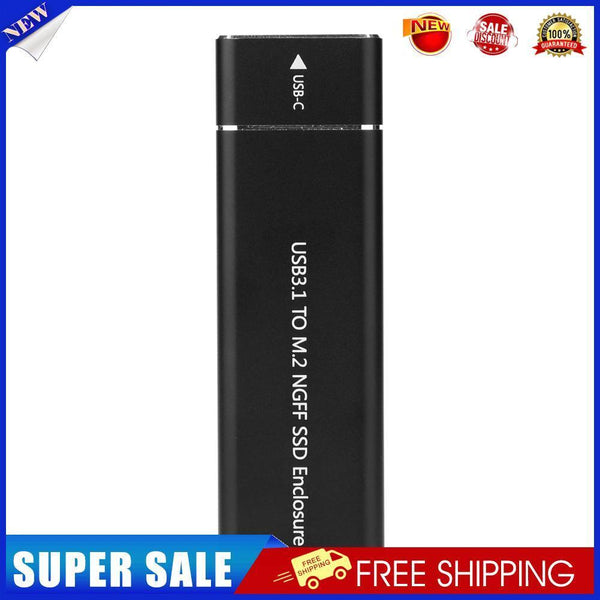 USB 3.1 Gen 1 Type C to B Key M.2 SSD Case External SSD Enclosure (Black)