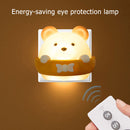 Bear Shape Hallway Wall Lamp Bedside Night Light with Remote Control (B)