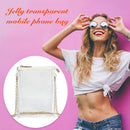 PVC Clear Crossbody Bag Transparent Chain Phone Purse Shoulder Jelly Handbags