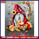 Handmade Red Cap Gnome 5D DIY Full Round Drill Drawing Kit Art Diamond Painti