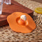 Torx Silicone Cup Cover Heatproof Dustproof Cartoon Lid (Orange Popcorn)
