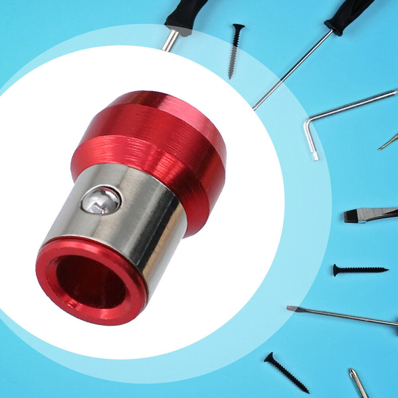 Screwdriver Magnetic Ring Powerful Magnet Anti-Slip Screw Bit Holder (Red)