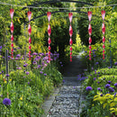 6pcs Bird Repellent Stick Reflective Spiral Deterrent Garden Decor (Red) Newly