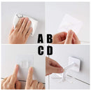 360 Degree Rotating & 180 Degree Tilt Kitchen Hook Rack 6-Claw (White)