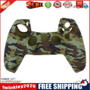 For DualSense Skin Camouflage Silicone Case for PS5 Controller (Green)