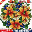 Partial Embroidery Lily Printed Cross Stitch 14CT 2 Strand Cotton Kit Decor