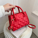 Women Fashion Lattice Embossing Mini Shoulder Bags Casual PU Leather Handbags