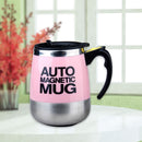 Stainless Steel Self Stirring Mug Auto Electric Coffee Mixing Cup (Pink)