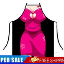 Sexy Women Printed Linen Apron Kitchen Dinner Party BBQ Bibs Home Cooking Aprons