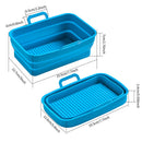 #A Silicone Air Fryers Basket Nontoxic Non-stick for Family Baking Camping Bar
