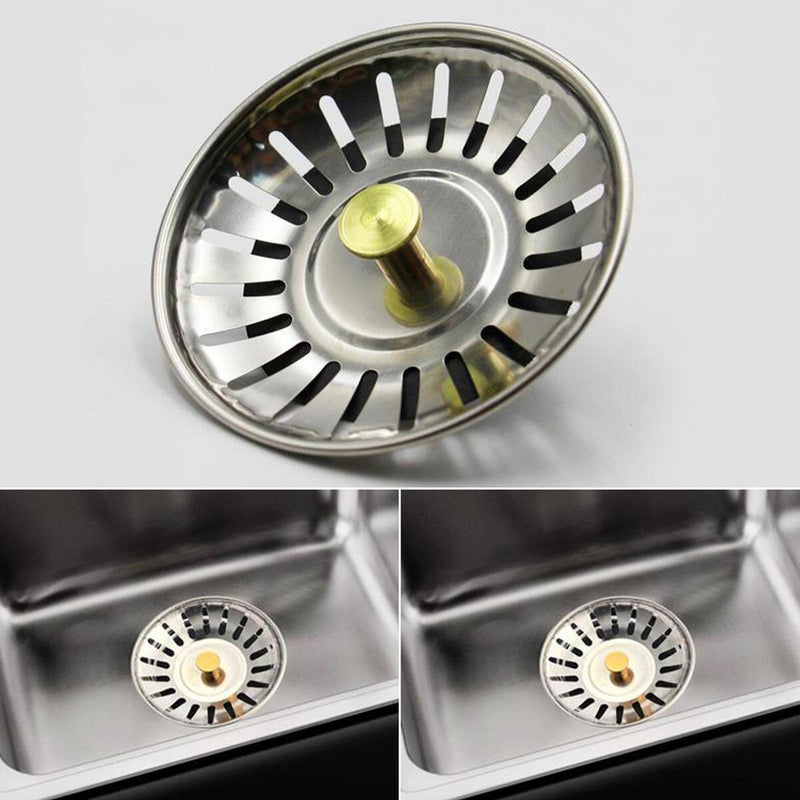 For Kitchen Sink Plug Strainer Drainer Steel Replacement Waste G4K3