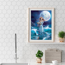 Moon Elf Girl 5D DIY Mosaic Rhinestone Picture Full Round Drill Diamond Paint